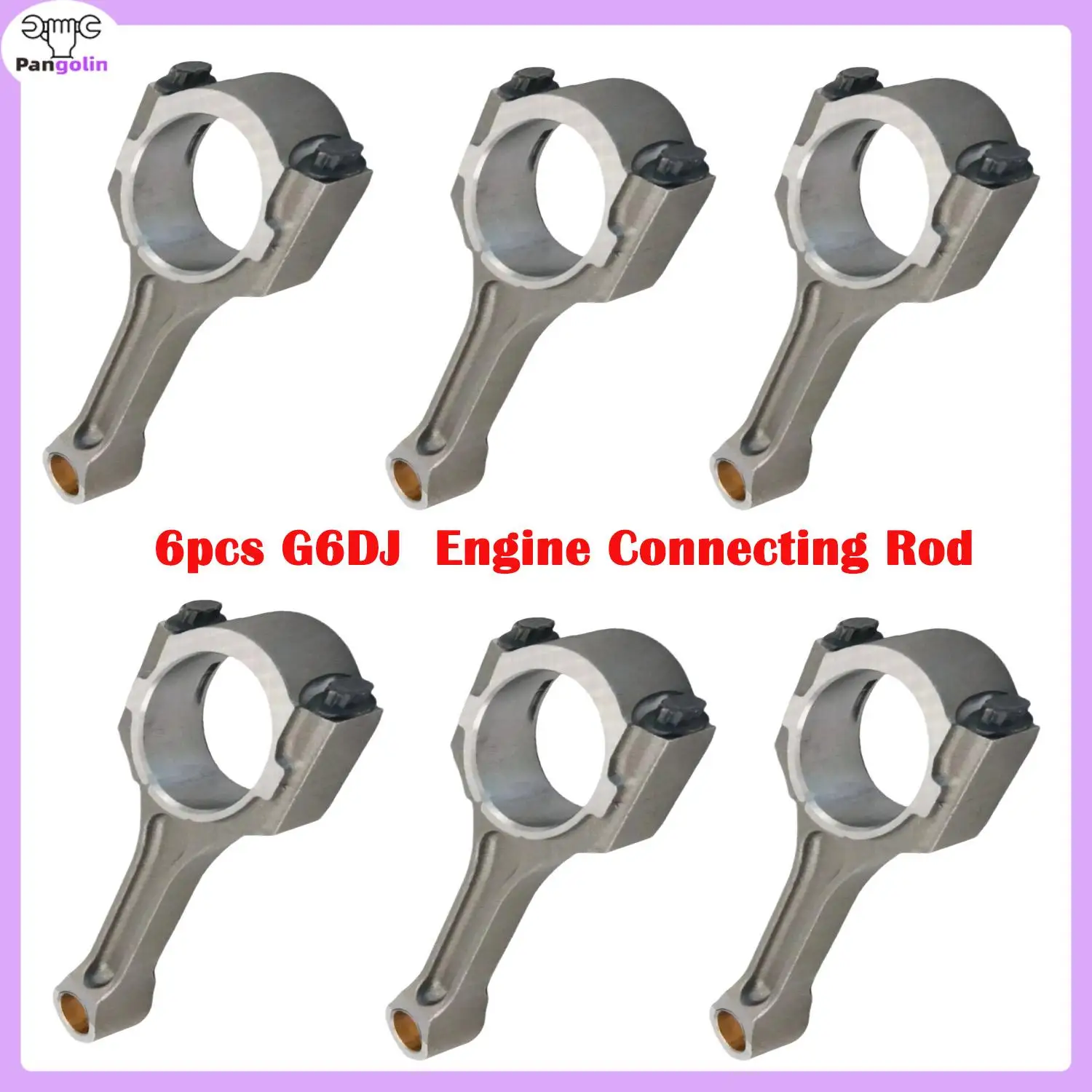 6pcs G6DJ Engine Connecting Rod 23510-3L200  For 2010-24 Hyundai Genesis Kia Telluride 3.8L New Auto Parts