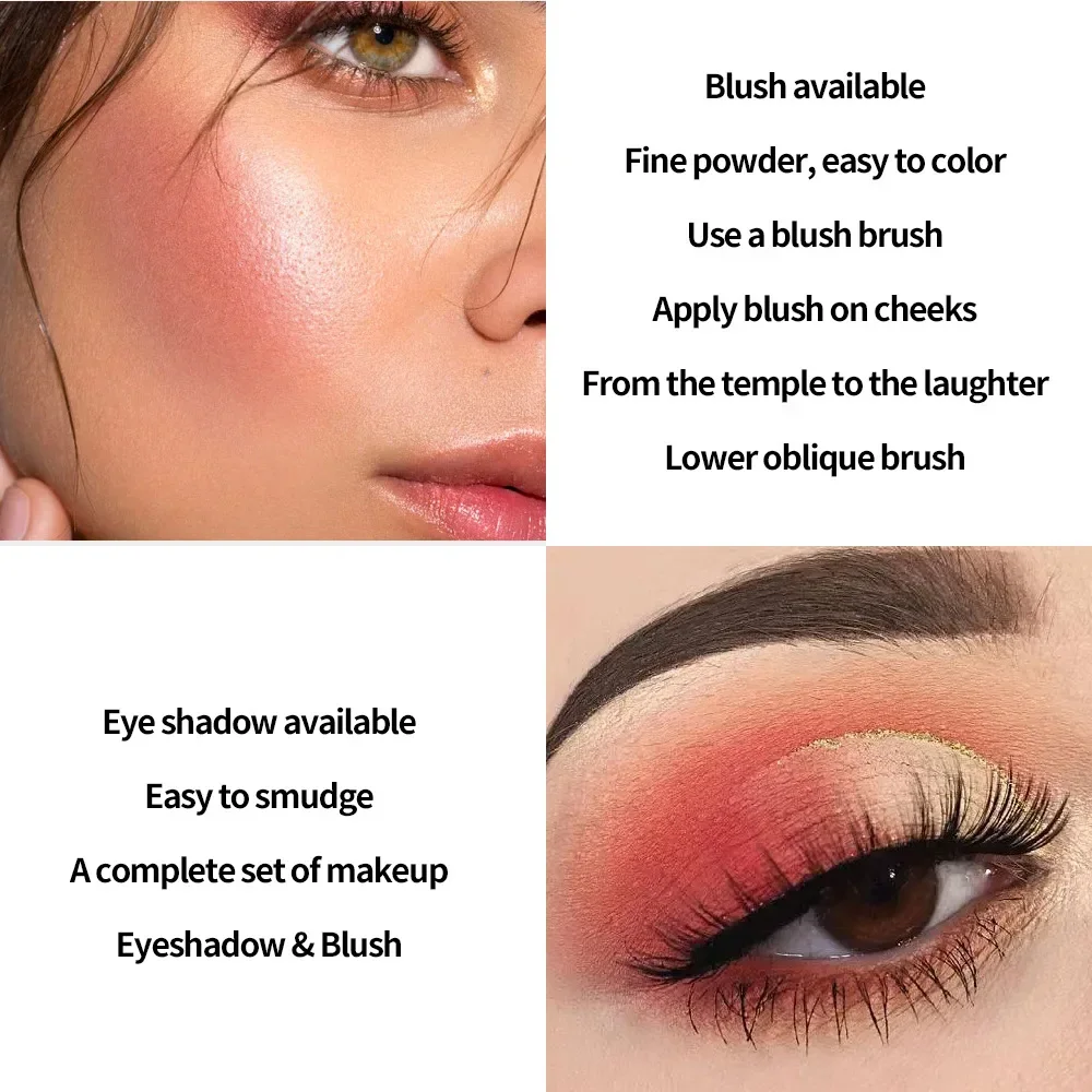 Best-Selling MISS ROSE 7 Color Blusher Highlight Contour Palette Make Up Pearl Natural Finish Matte Sheer Coverage Blush Pallete