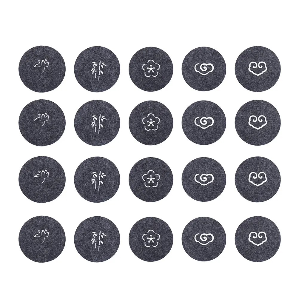 

20 pcs Felt Pads Skidproof Slip Water Cup Mat Anti Pad Anti Mat Table Decor Home Felt Water-Absorb Coaster Use