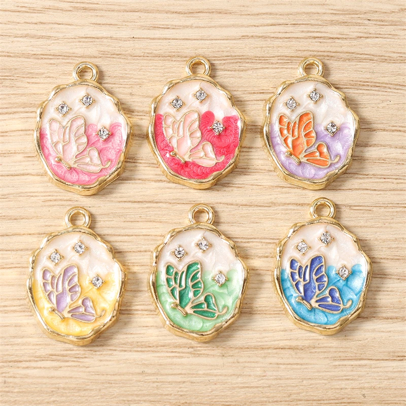 10 Stück niedliche, gemischte Emaille-Anhänger in Tierform (Katze, Fisch, Schmetterling) zum Basteln von Halsketten, Ohrringen, Armbändern, DIY-Bastelarbeiten, Schmuck und Geschenken – Detail 6