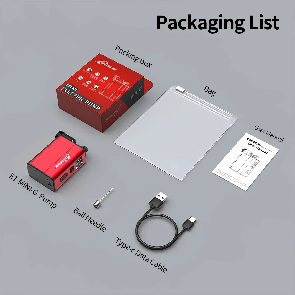 

Mini Bike Air Pump Fast Inflation with Gauge Aluminum Alloy with Built-in Heat Insulation Layer with Presta Schrader &Clik Valve