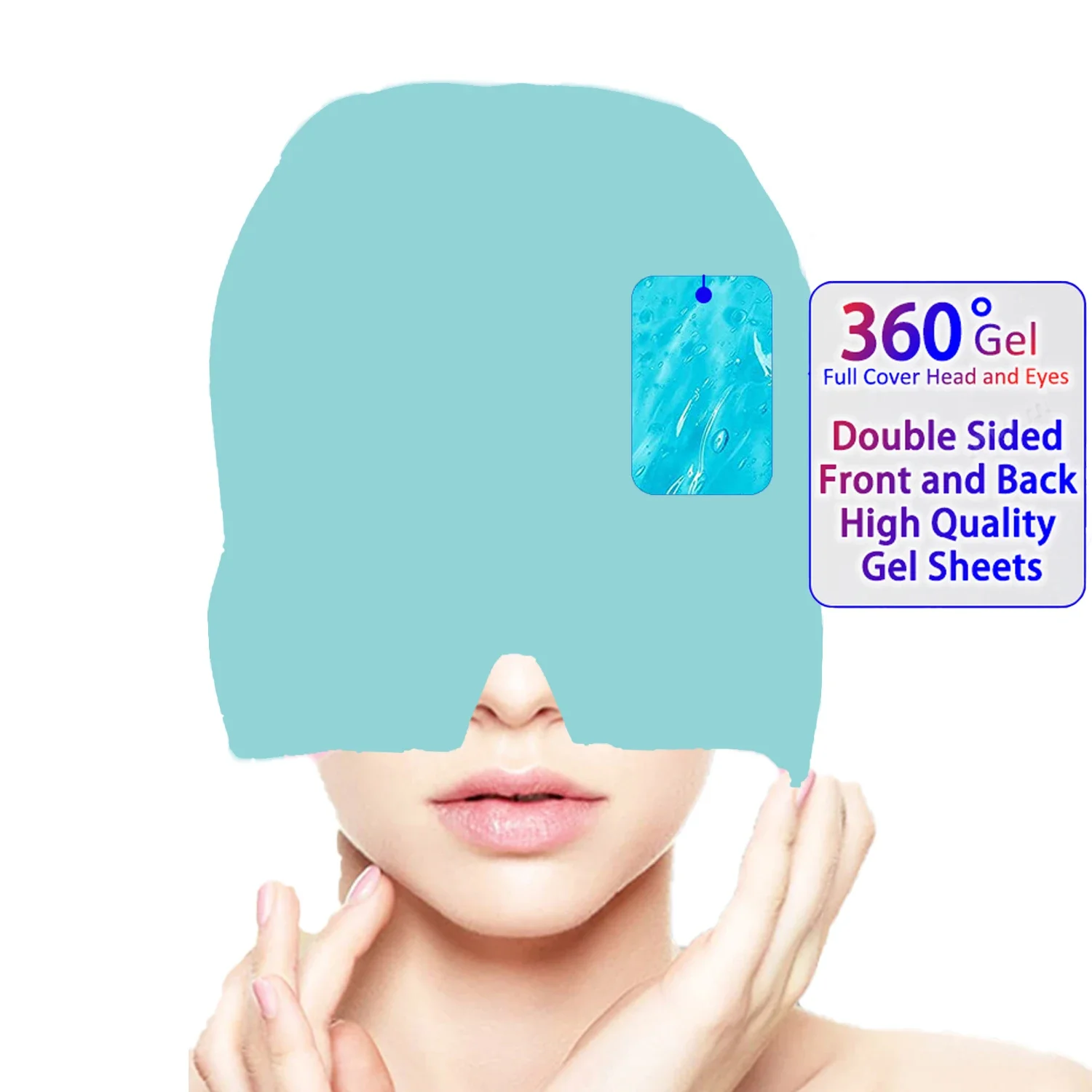 Gel Hot Cold Therapy Headache Migraine Relief Cap For Chemo,Sinus,Neck Wearable Therapy Wrap Stress Pressure Pain Relief Massage - view 5