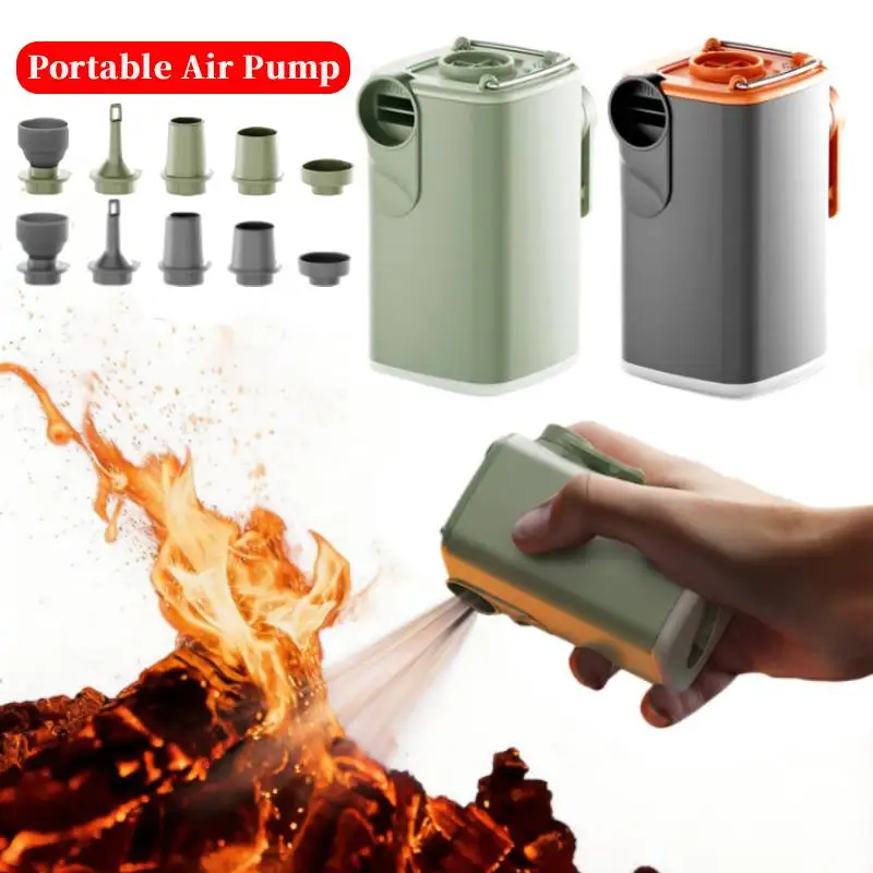 Air Pump for Inflatables with 1300 mAh Battery & Camping Light, Ultra-Fast Electric Air Pump, Inflate Deflate for Air Mattress