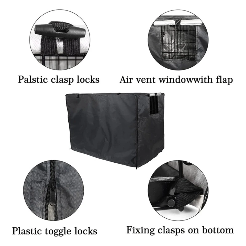 

Durable Dog Crates Cover Double Door Pet Kennels Covers Waterproof Breathable Dropshipping