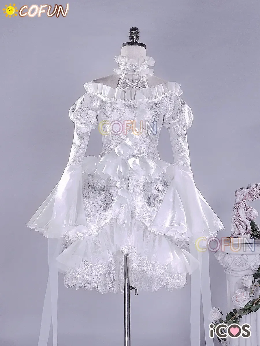 COFUN Anime Rozen Maiden Cosplay Kirakishou Cosplay Kostüm Gothic Kleid Weibliche Lolita Kleid Weiß Cosplay Sexy anzug