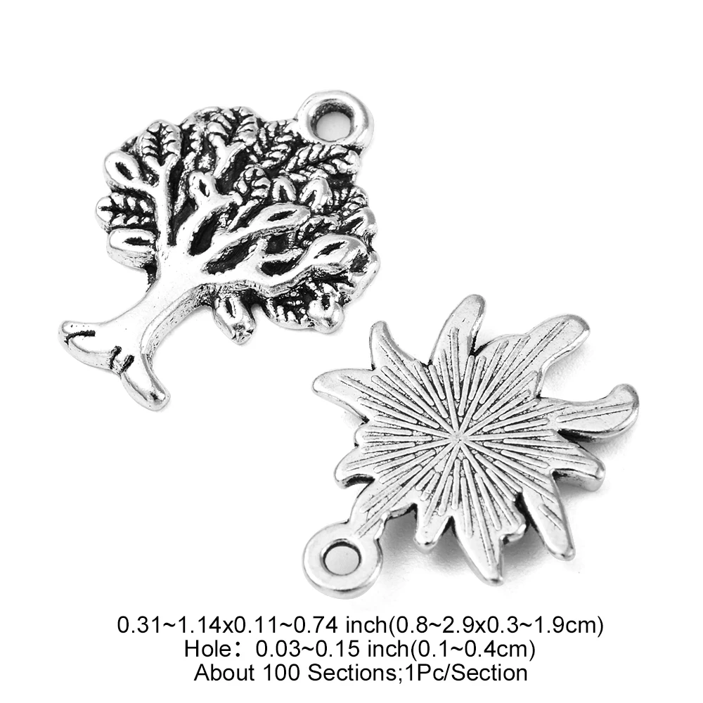 100 random style alloy small pendant DIY small accessories accessories Bracelet necklace pendant key ring accessories pendant