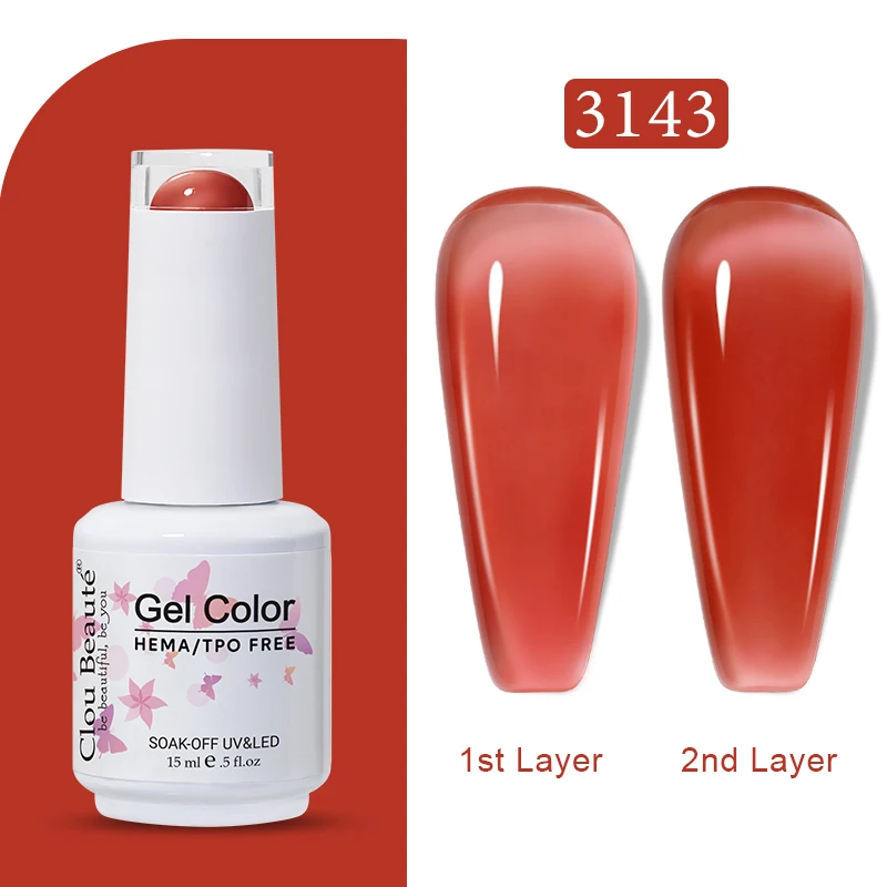 Clou Beaute Jelly Kleur UV Gel Manicure Zomer Roze Naakt Gel Nagel Regenboog Nagelbenodigdheden Voor Professionals Semi-permanente Vernis