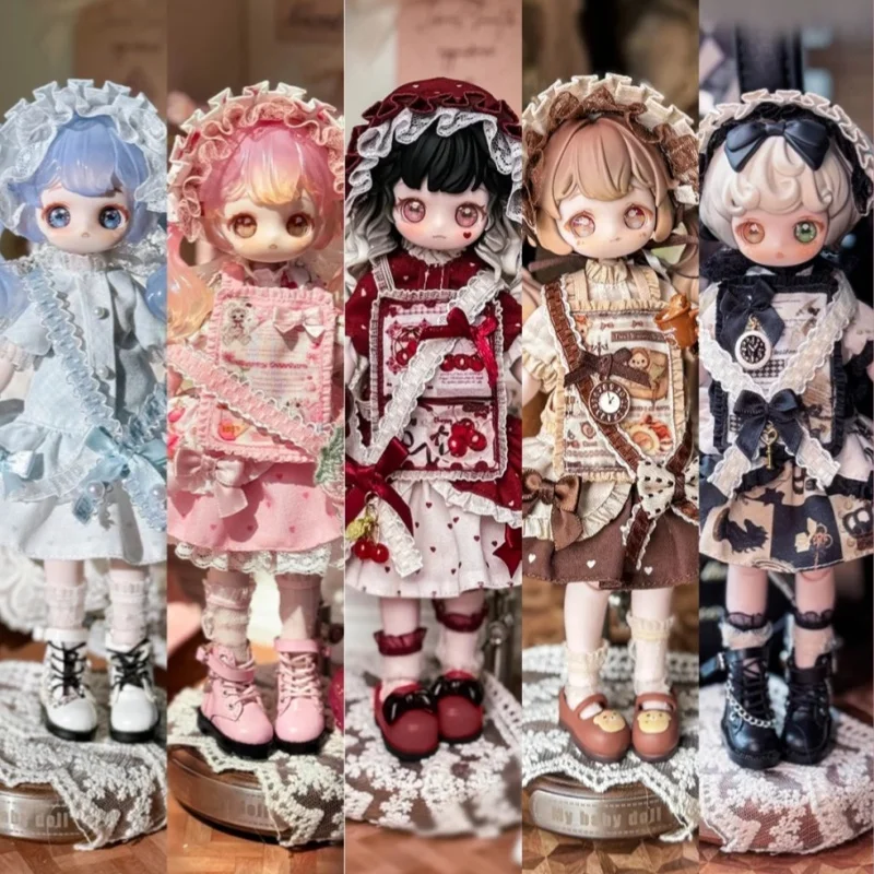 Authentic In Stock Island Bjd Doll Clothes Sweet Retro Lolita Outfit Full Set For 1/6 &1/8 Bjd Mjd Clothes Kawaii Doll Clothing