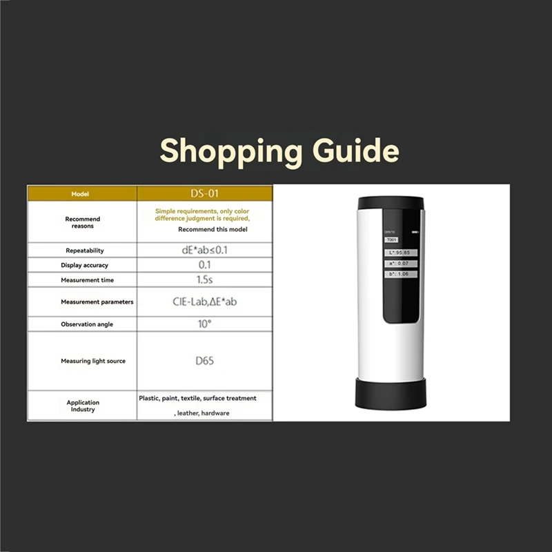 Portable Colorimeter, D/8 Structure,8Mm Caliber,Universal Colorimeters For Various Industries,Massive Storage Of Data