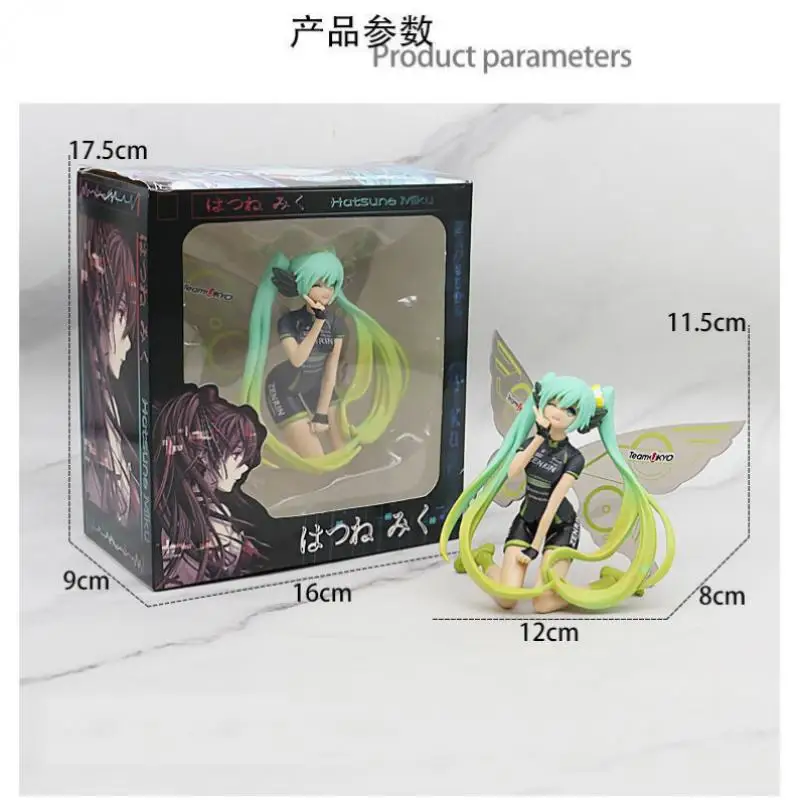 Anime Hatsune Miku Mão Modelo, Menina Bonita Figura Sentada, Duas Dimensões, Cercando Desktop Decoração, Ornamentos Kawaii, Presente