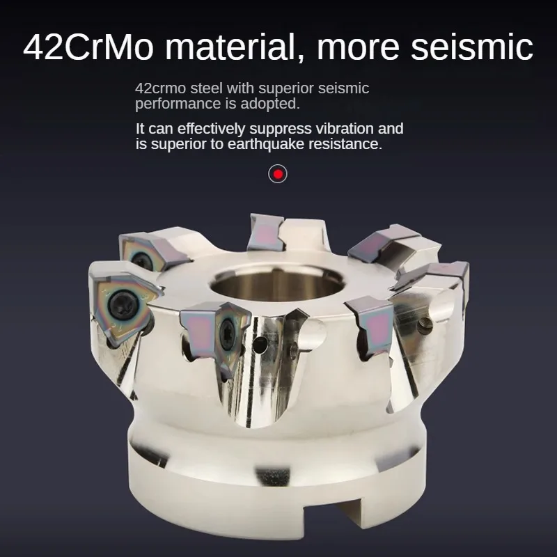 MEE190 90 Degree Fast Feed Milling Cutter Disc Installation Xnex080608 Double-sided Six Blade Square Shoulder Flying Cutter Disc