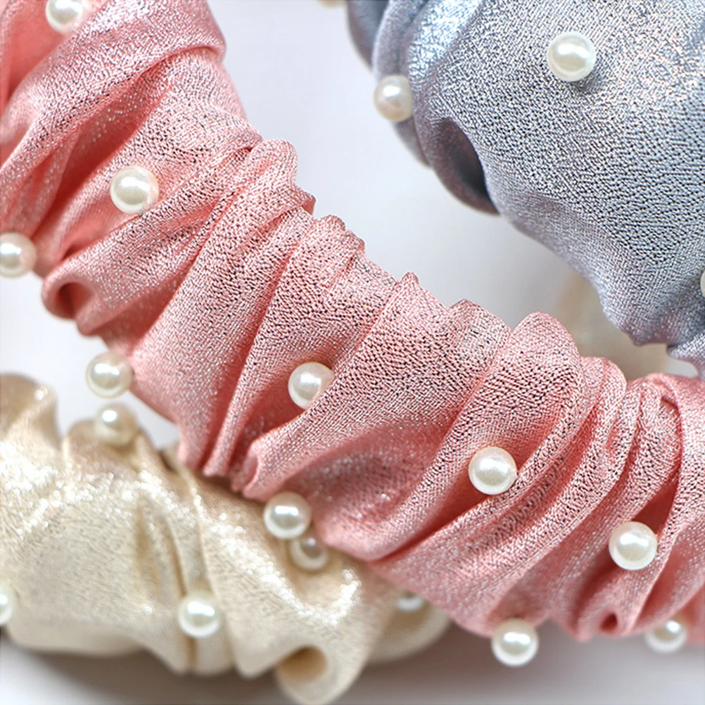 

Pearl Headband Women Pearls Headdress Fashion Hoop Hair Band Stylish Cute Long Lasting Non Slip Wide Headband Perfect Gift