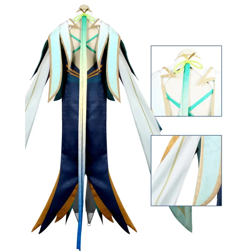 Juegos Genshin Impact Xianyun disfraz peluca zapatos Cheongsam uniforme juego de rol Halloween carnaval fiesta de Navidad Cosplayc;6,r'8;p'