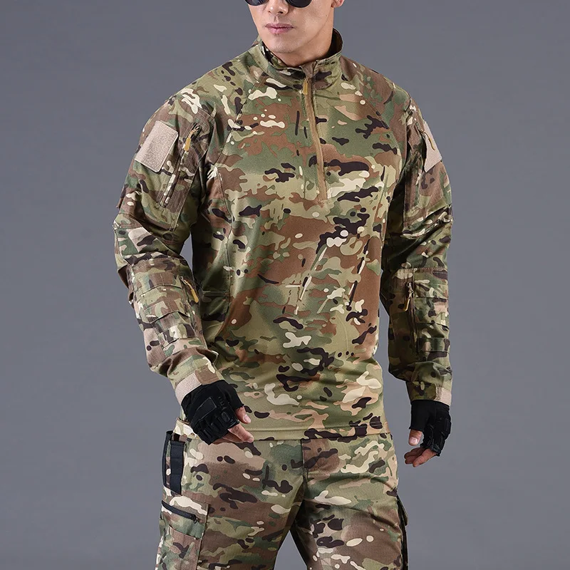 

Men's Breathable Tactical Workwear Shirt A-TACS Camo For Airsoft Training & Daily Wear