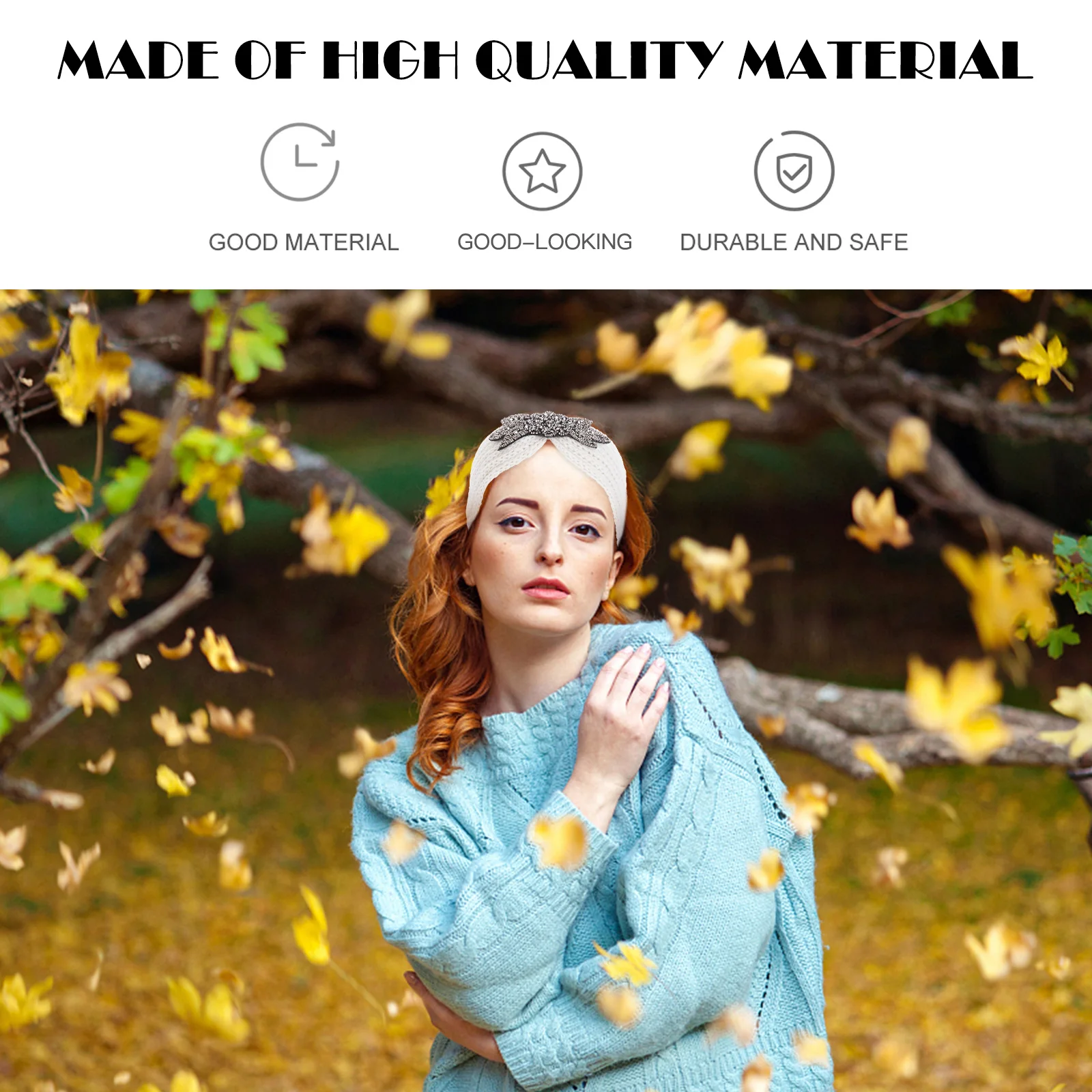 

Knitted Headband Woolen Yarn Headdress Fashion Hair Hoops Warm Minimalist Headwrap Bands Solid Color Flower Pattern Comfortable