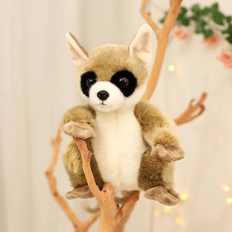 24cm Simulation Wild Long Tail Lemur Stuffed Plush Animal Fox Monkey Toy Simulated Plushie Like Real Kids Present