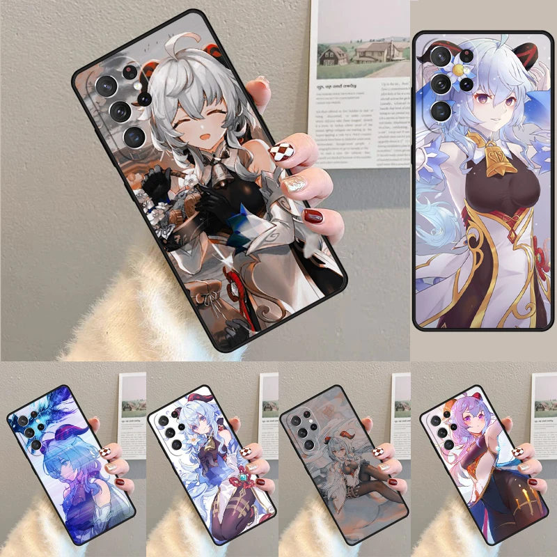Ganyu Genshin Impact Silicone Phone Case For Samsung Galaxy note 10 pro S26 S25 S24 S23 S22 S21 Plus S25Ultra Capa Cover