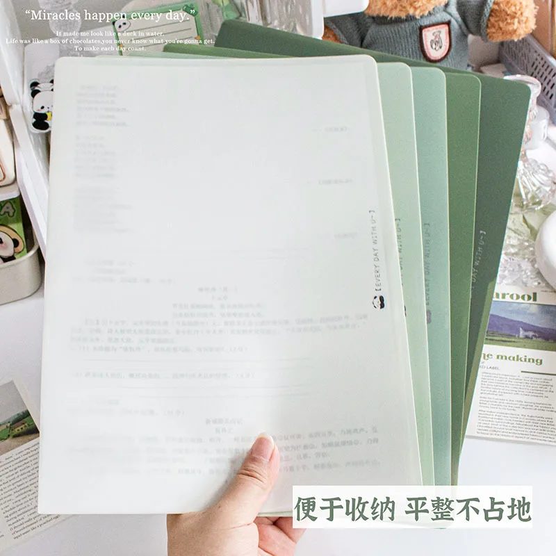 10 Pieces File Bag Plastic  A4 Paper Storage Folder  Transparent Portfolio Policy Briefcase with Label Waterproof File Bag