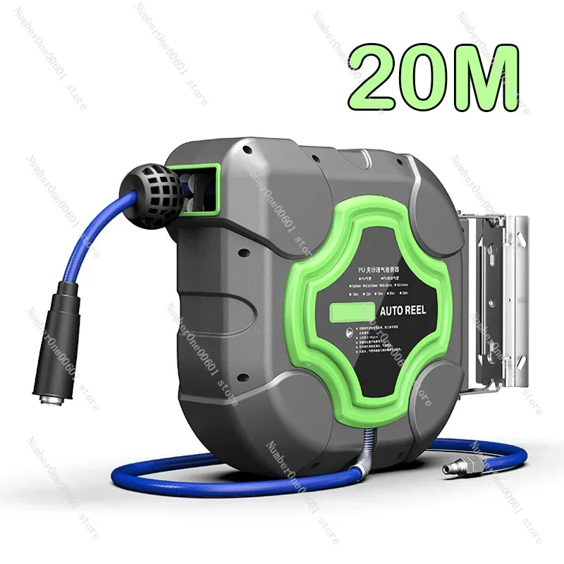 20M Automatic Retractable Hose Reel Air Drum 4S Shop Car Wash Garden Wall Mount Air Drum Cleaning Machine Reel Telescopic