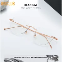 Gafas de Lectura sin Montura O-Q CLUB para Mujer, Gafas Ópticas de Titanio para Mujer, Lentes de Lectura para Hombre -1