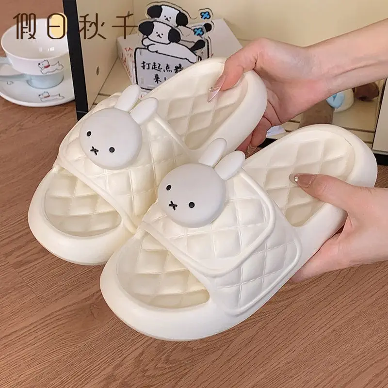 Miffy Slippers Cute and Stylish Cartoon Women's Summer Outdoor and Home Anti-Slip Thick-Soled Indoor Sandals Gift for Friends