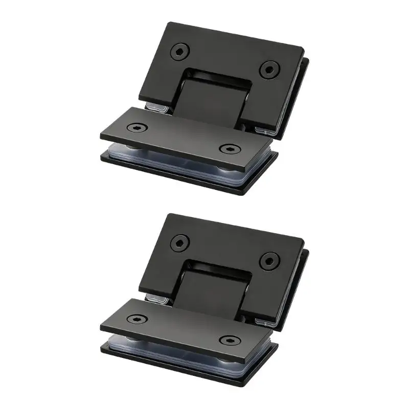 652F 2Pcs Modern Bathroom Door Hinges Stainless Steel Glass Door Cabinet Clip Frameless Glass Door Hinge Replacement Hardware