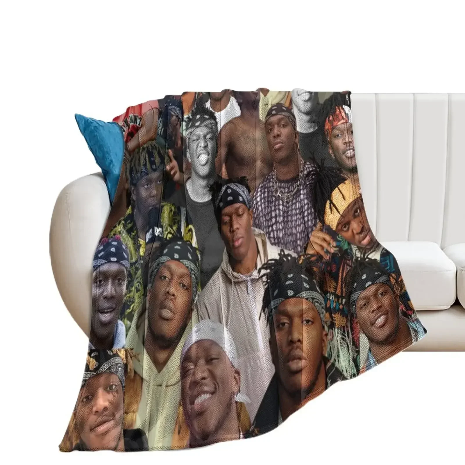 

ksi photo collage Throw Blanket Designers sofa bed Plush Blankets