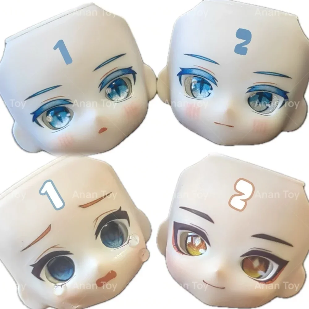 

Anime Game GSC Ob11 Face Chongyun Zhongli Tartaglia Handmade Make-up Faceplates Open Eyes with Eyeballs Faceplate