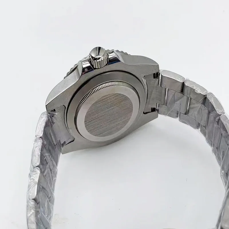 Caja de anillo de cerámica de acero inoxidable NH34 de 40mm, conjunto de esfera con correa, espejo de cristal de zafiro adecuado para movimiento 8215 2813 2836 NH35 NH36