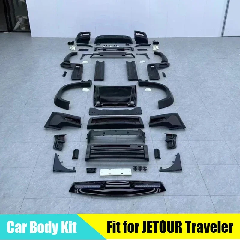 Car Body Kit Fit for CHERY JETOUR Traveler T2 2023 2024 Roof Rack Platform Ladder Tail Wing Grille Upgrade Car Exterior Parts