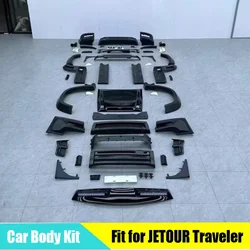 Car Body Kit Fit for CHERY JETOUR Traveler T2 2023 2024 Roof Rack Platform Ladder Tail Wing Grille Upgrade Car Exterior Parts