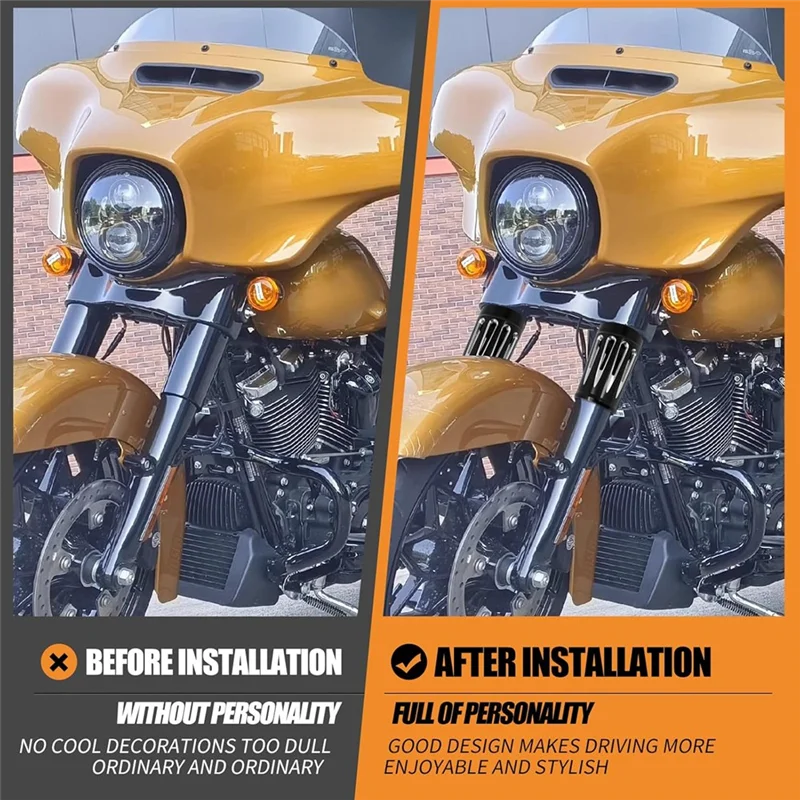 Moto Forcella Anteriore Ammortizzatore Boot Slider Copertura Per Touring Street Electra Road Glide FLTRXSE FLHTK 1980-2024