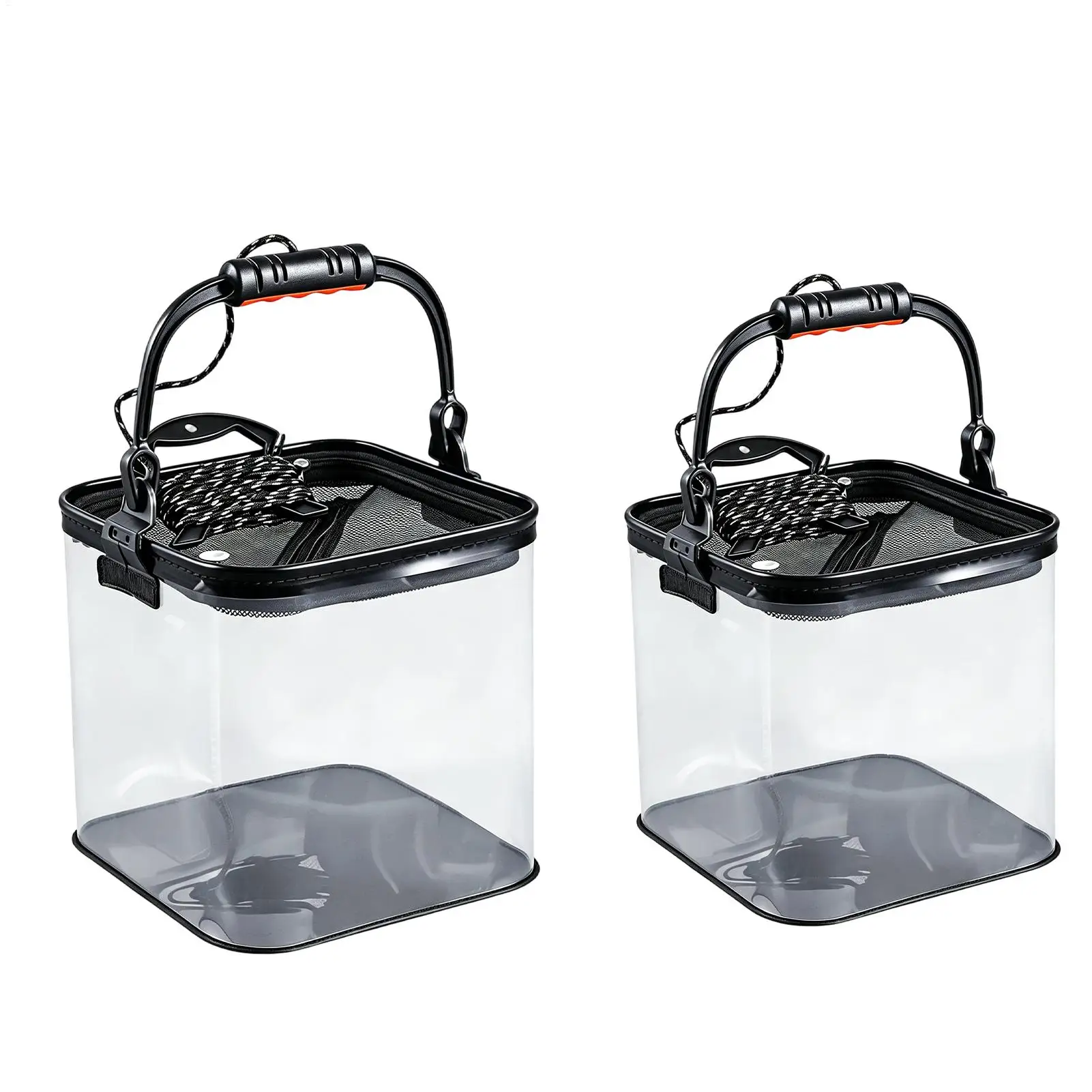 

Minnow Bucket Portable Foldable Transparent Camping Bucket Fishing Bait Container for Men Angler Fisherman Outdoor Shore Bank