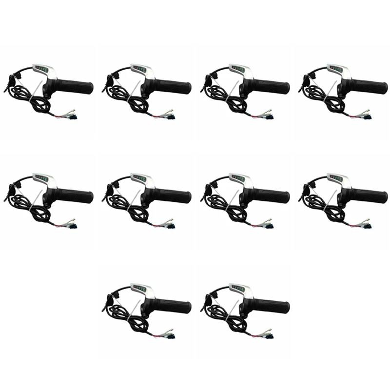 

10X Ebike Throttle 48V Electric Bicycle Throttle Handle Accelerator, Throttle Grip Electric Scooters With Lock