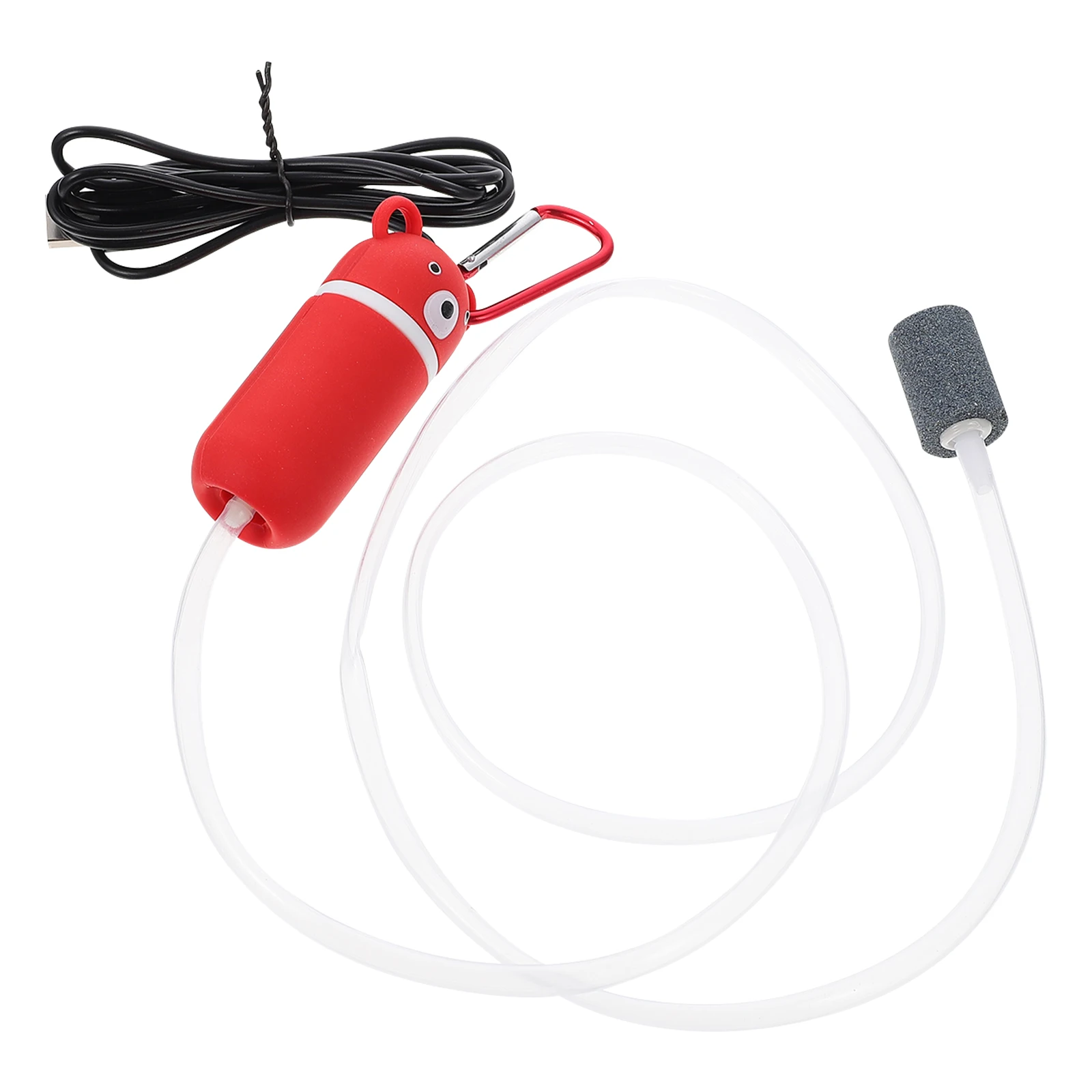 

Portable Oxygen Pump for Aquarium Small Diffuser Air Pump Red Home Fish Tank Aerator USB Powered Durable Plastic