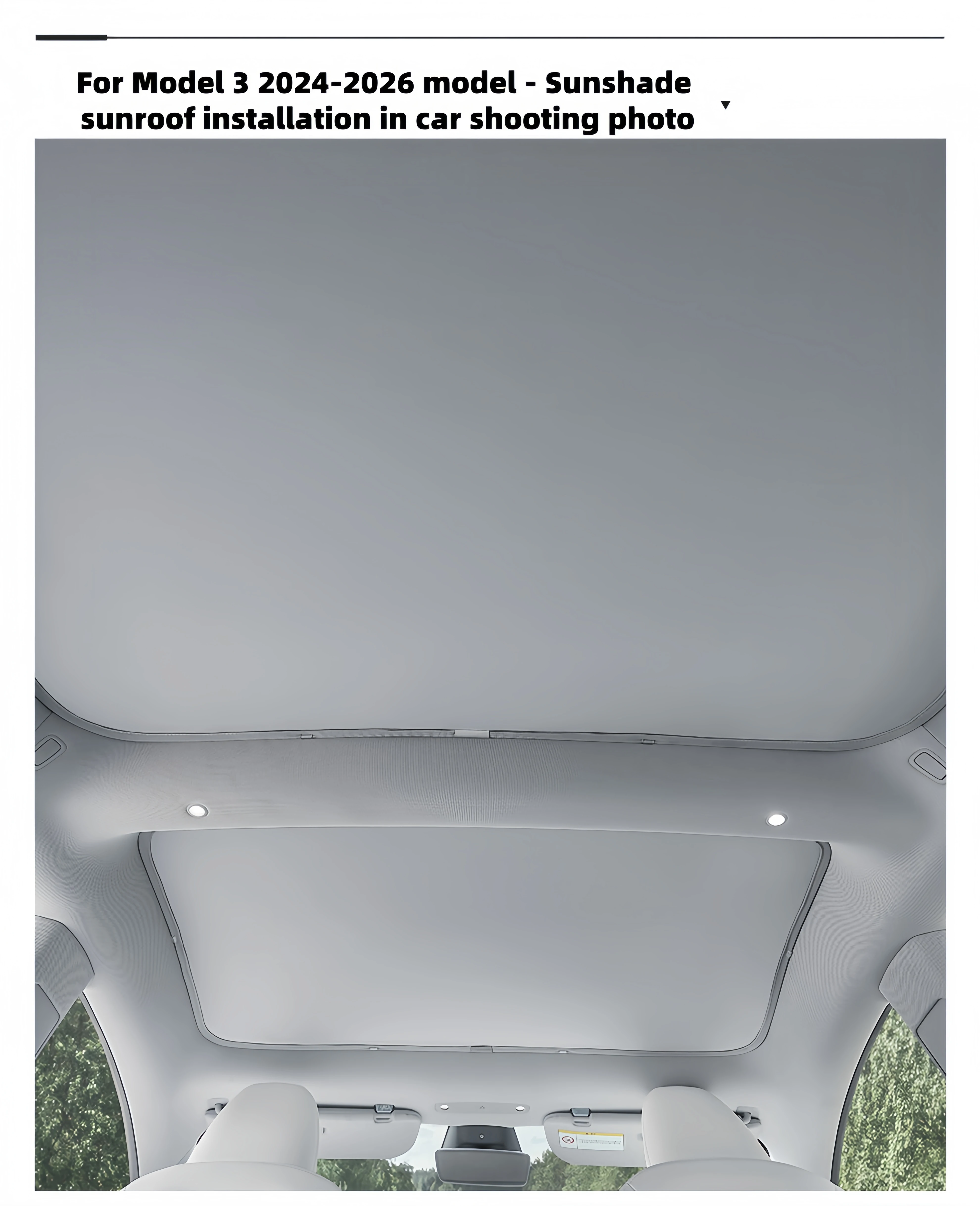 Für Model Y Yuniper /Model YL 2026+ Vorhang Auto-Dachisolierung Eiskristall UV-Schutz Wärmebarriere Deckenschutz – Detail 32
