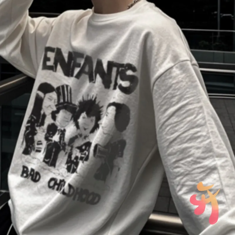 Enfants Riches Deprimes Long Sleeve Tshirts Hiphop Street ERD Sweatshirts Cotton Graffiti Portrait Letter Print Tops Men Women