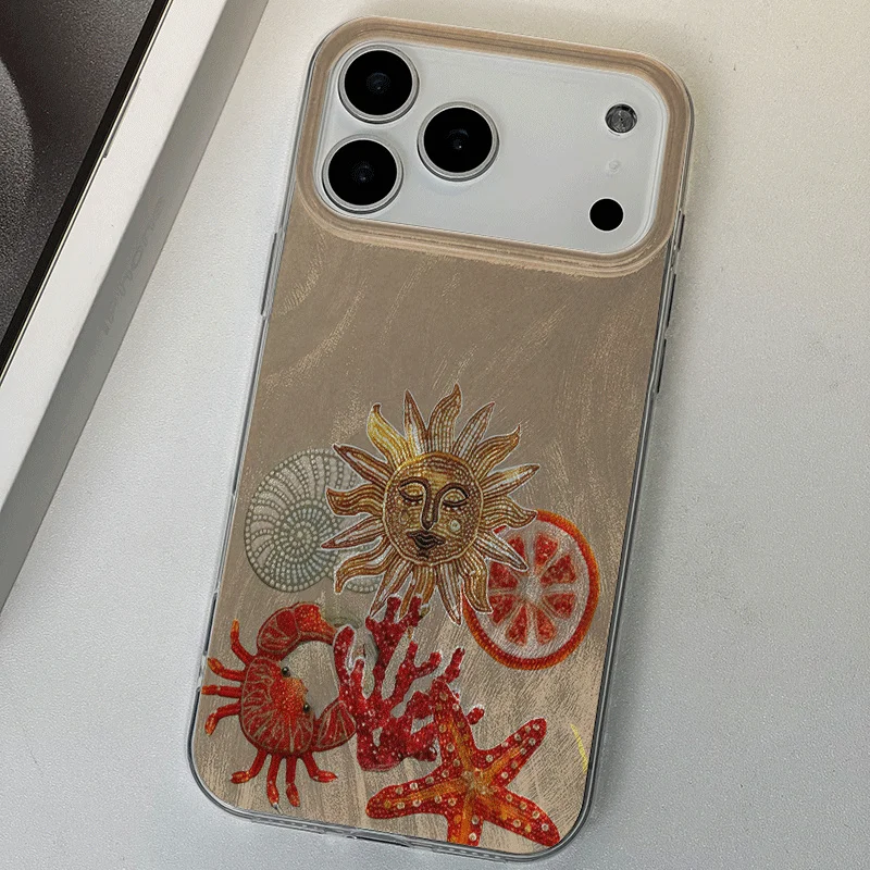Camera Protection Crab and starfish Ice Phone Case For Xiaomi Redmi Note 14 Pro 13 12 11 10 Pro 5G 13 14C Plus Hard IMD PC Cover view 4