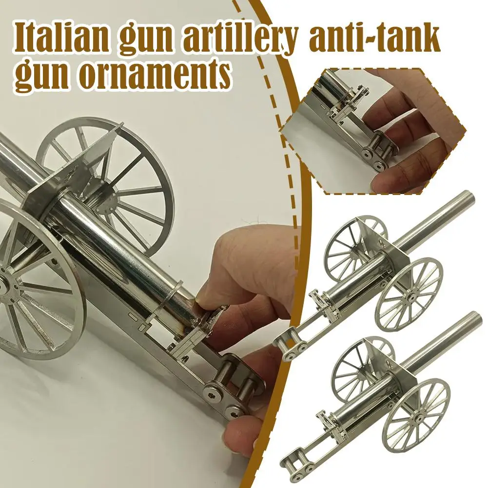 Artillery Stainless Steel Mini Model Artillery Desktop Ornaments Perfect Quality Gifts For Children Table Decoration Hogar O8U0