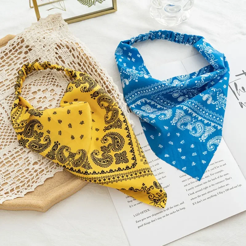 Bloemenprint Haarsjaal Bohemen Bandana Elastische haarband Driehoeksjaal Hoofddoek Dames Meisje Haaraccessoires Hoofddoek
