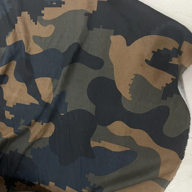 

Desert Camouflage Fabrics Woven Linen Blend Soft and Skin-friendly Cotton-linen Blend Sewing Hunting Accessories Tactical DIY
