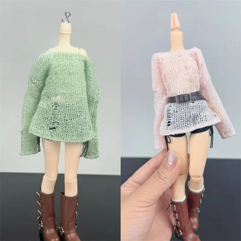1/6 Maßstab, weibliches, hohles Strickhemd, Kleidungsmodell für 19–23 cm große Zack Azone OB22 OB24 BJD-Actionfiguren. – Detail 5