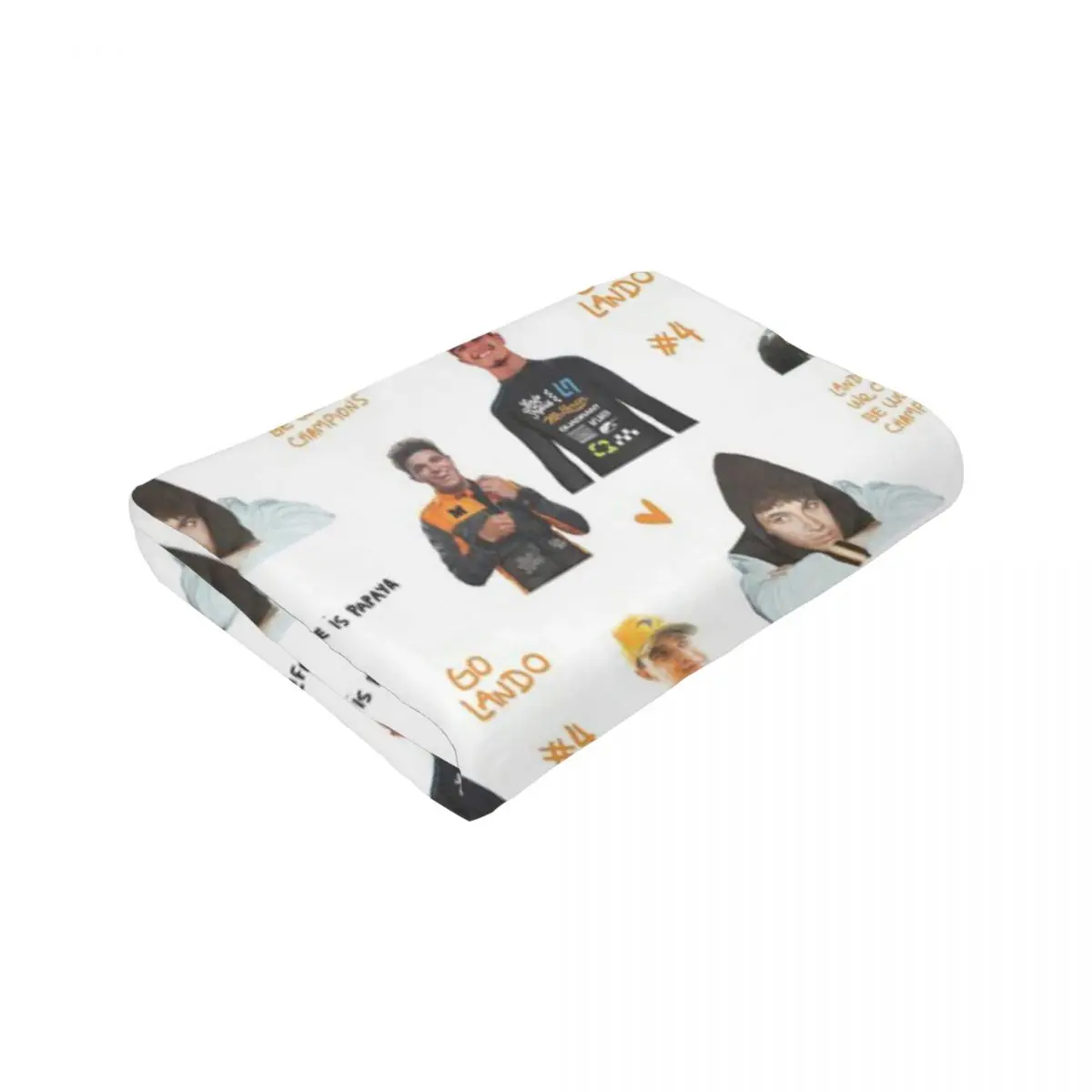 Lando Norris Illustrated Stickers An Ultra-Soft Micro Fleece Blanket