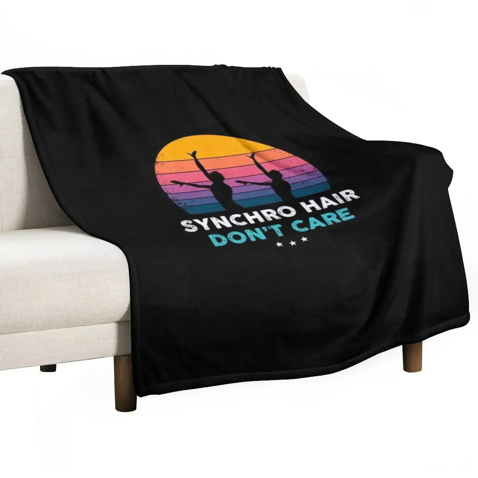 Synchronized Swimming Synchro Hair Don'T Care Funny Throw Blanket heavy to sleep Kid'S Blankets