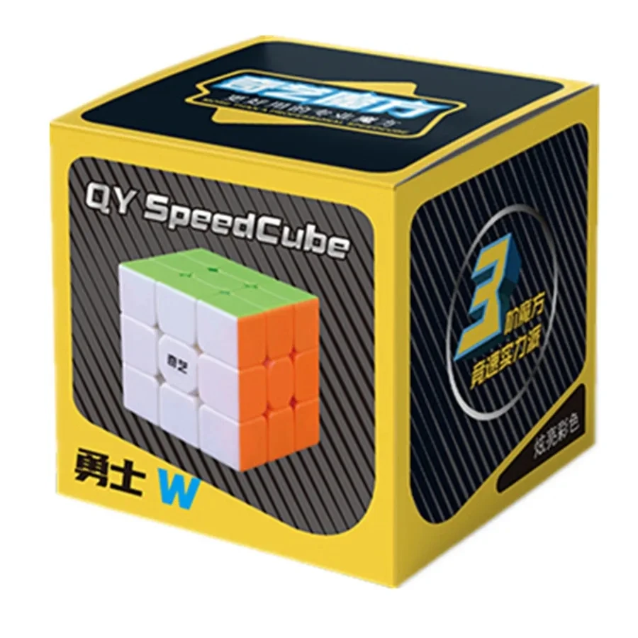 QiYi 스피드큐브 워리어 W 3x3 스티커리스 매직 큐브, 전문 퍼즐 어린이 큐브, 게임용 매직 큐브, 3x3x3
