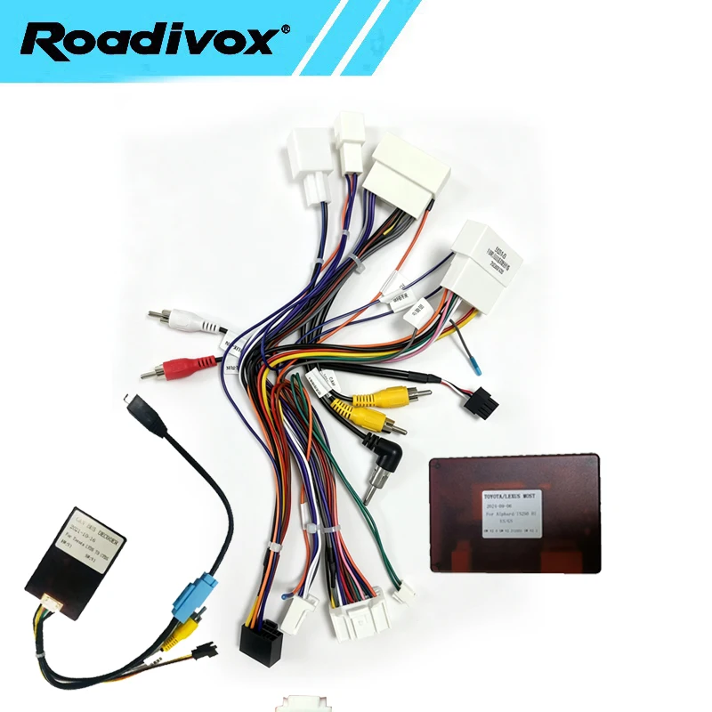 For Toyota Alphard Mark X Lexus IS250 IS300 16PIN Android Stereo Car Radio Wire Harness Plug Power Cable Adapter Canbus Decoder