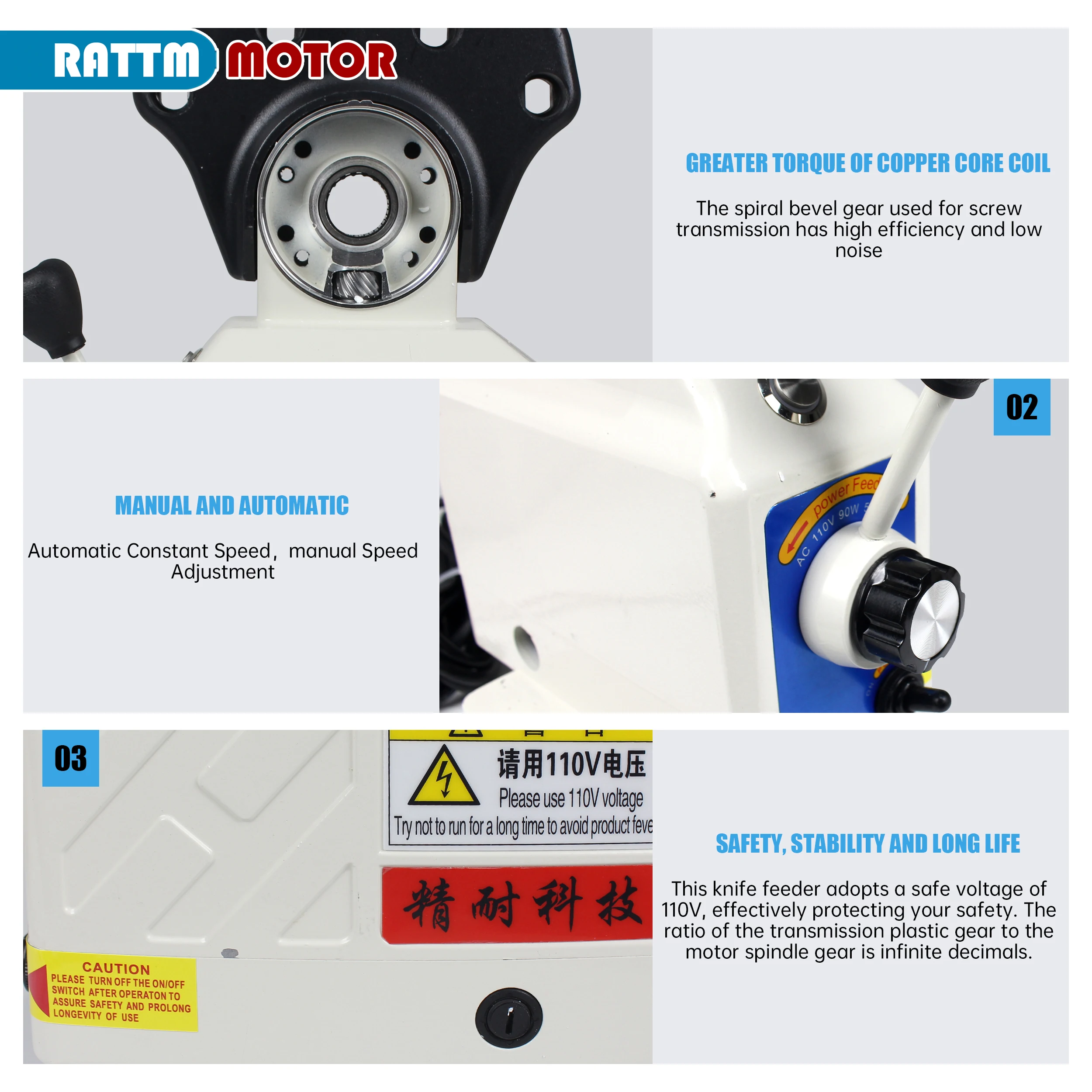 400S X Axis Power Feed Kit For Bridgeport Milling Machine 0-200RPM 650 in-lb Torque Low Noise Precise Bearing Durable