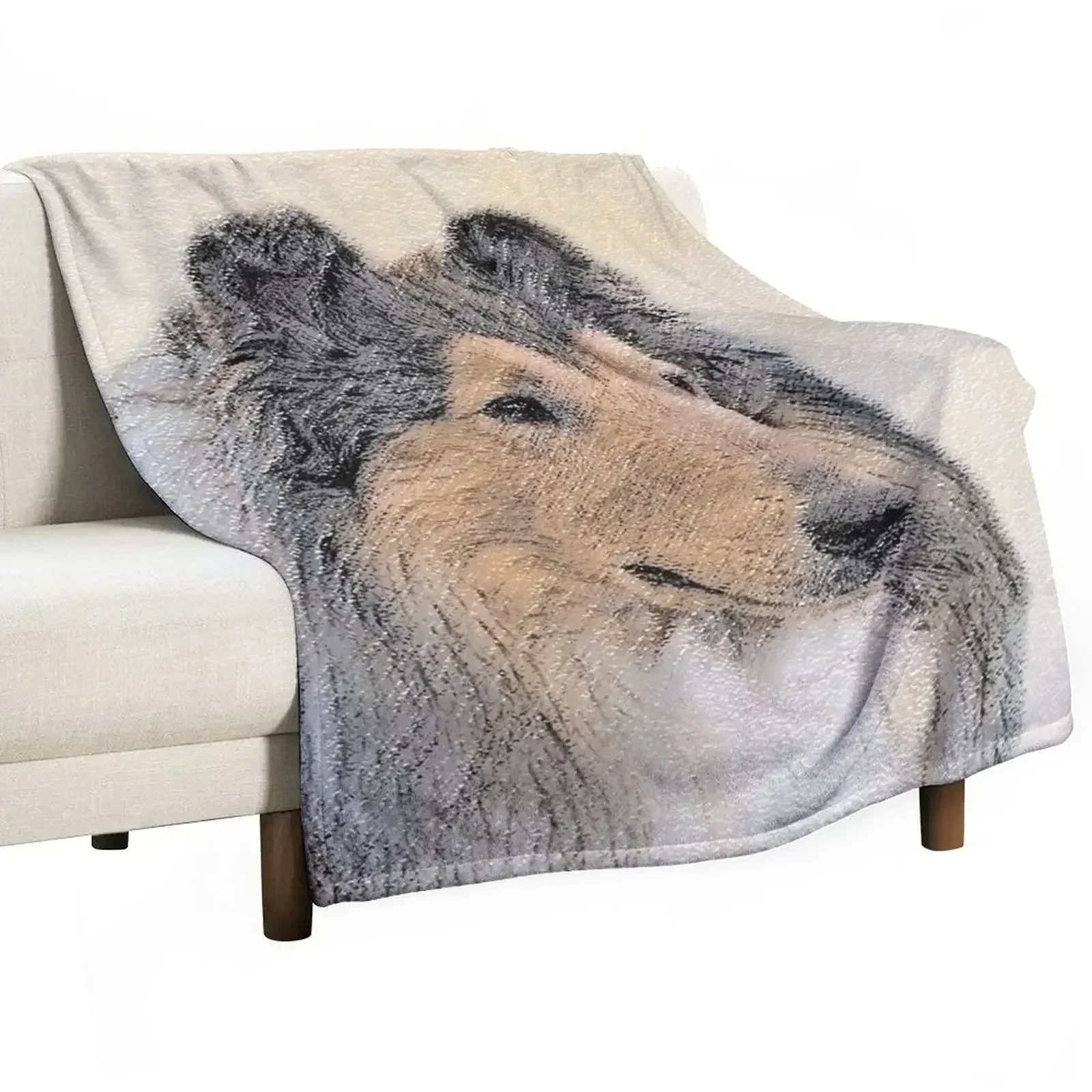 

New Collie (Rough) Throw Blanket Retros Blankets Sofas Of Decoration Designers Blankets