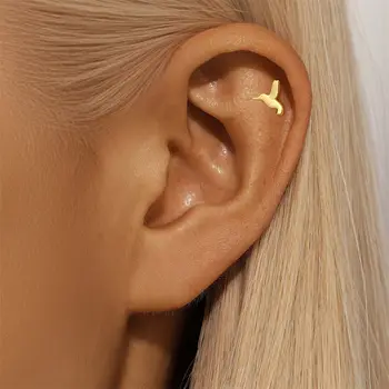 CANNER 1 Adet Hayvan Figürlü Düz Dişli Kulak Kemiği Piercing Küpe (925 Ayar Gümüş, Pürüzsüz Yüzeyli) Dinozor Ahtapot Böcek Küpe 10 best sales Ahtapot piercingi - №3