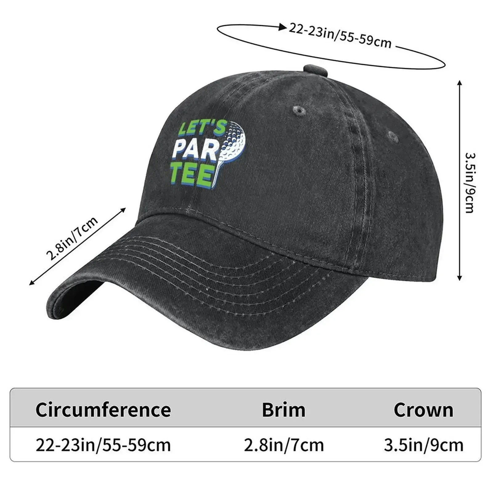 New Golf Par Tee Design Baseball Cap Custom Cap Beach Anime Hat Beach Bag Girl Men's